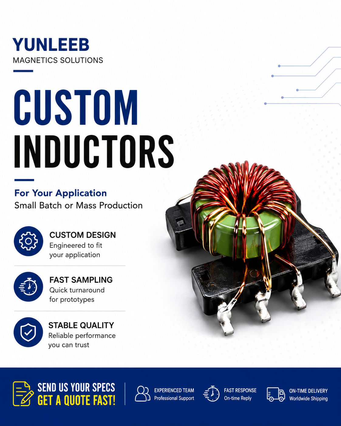 Custom Toroidal Inductor Manufacturer for Power Electronics Applications
