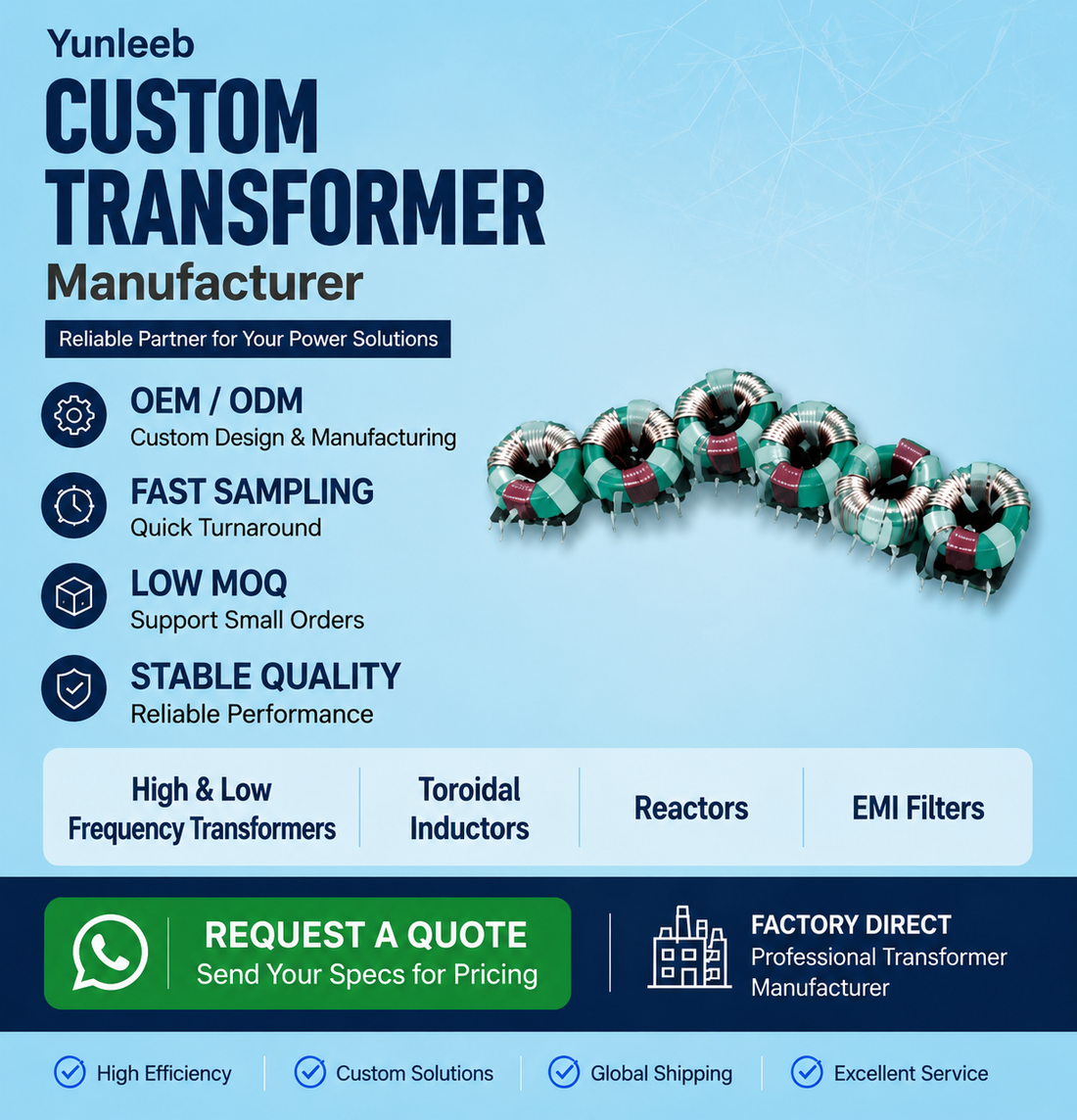 SMD Ferrite Core Transformer Manufacturer for High Frequency Applications