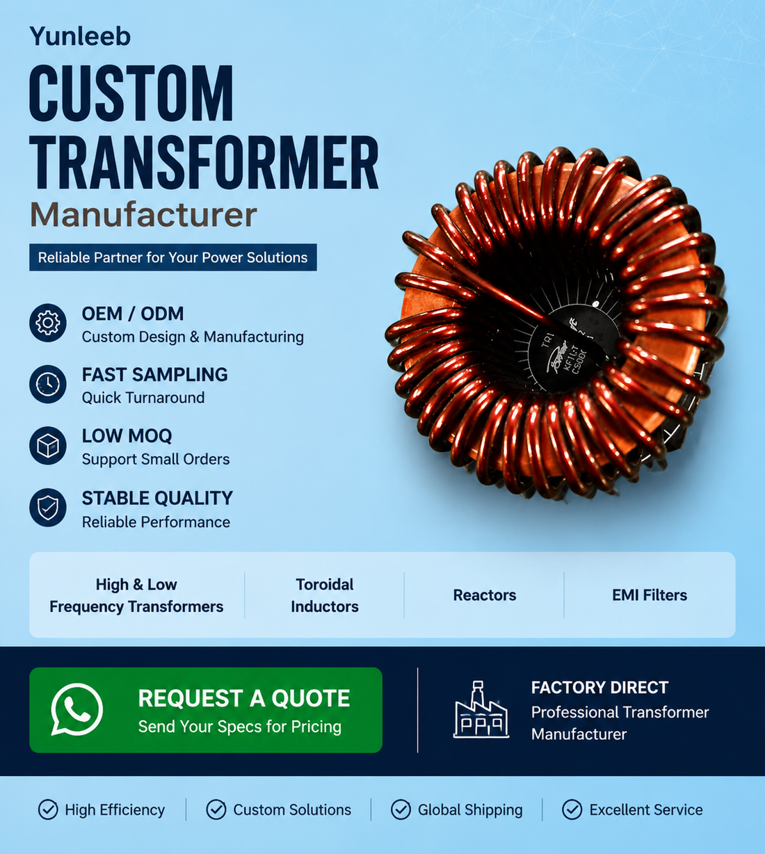 T200-2 Differential Mode Inductor for Power Filtering | YUNLEEB