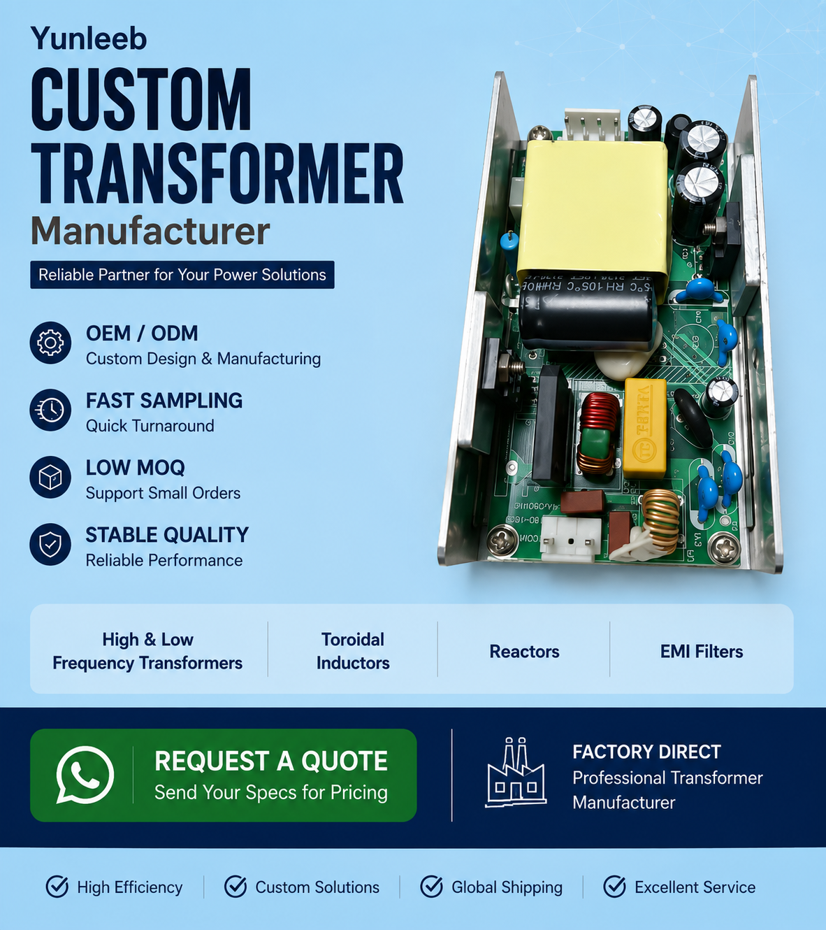 60–160V to 28V 3A DC-DC Power Supply Module | YUNLEEB