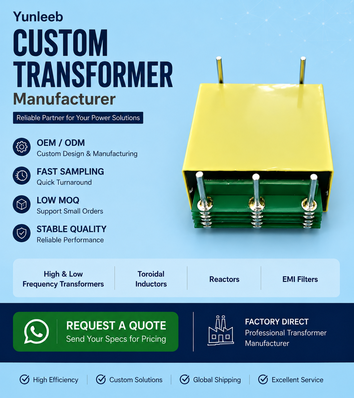 Ultra Thin PCB Planar Transformer | YUNLEEB