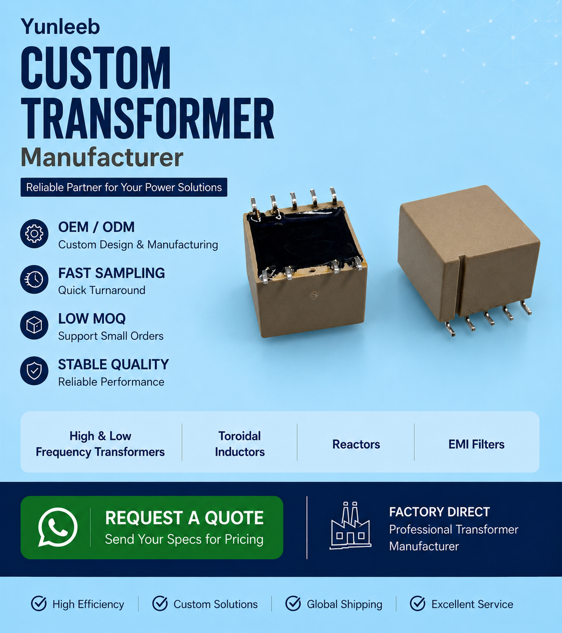 Custom Potted Toroidal Magnetic Component | YUNLEEB