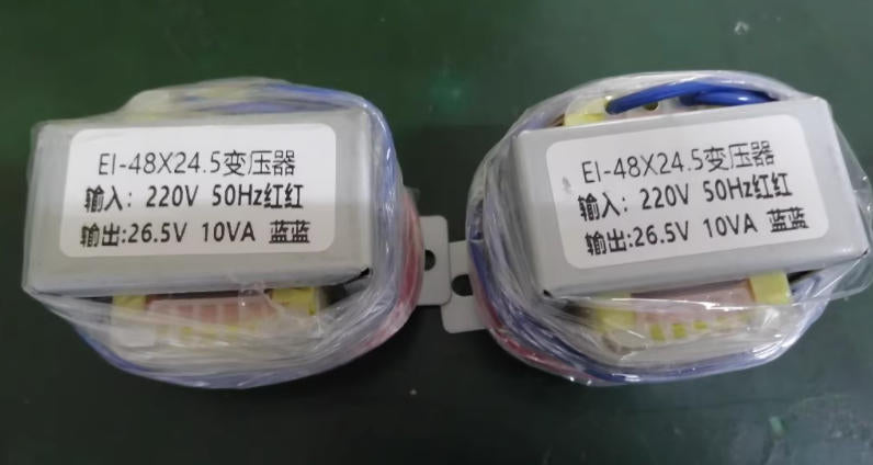 EI48×24 Low-Frequency Transformer | Input 220V → Output 24–27V | 10W | Isolation for Control Board & Monitoring | Custom Design