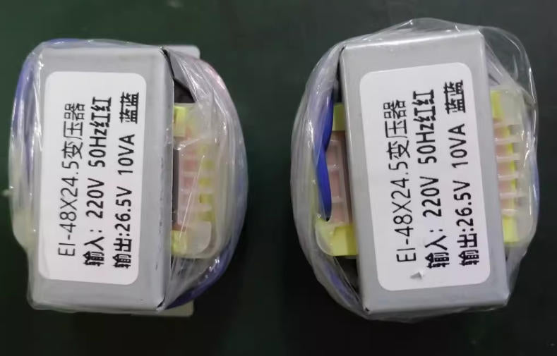 EI48×24 Low-Frequency Transformer | Input 220V → Output 24–27V | 10W | Isolation for Control Board & Monitoring | Custom Design
