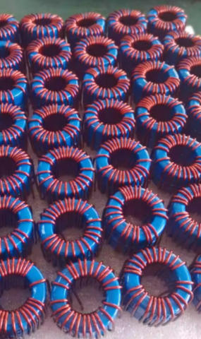 KSF130060A Blue Iron-Silicon Powder Core Toroidal Wound Differential Mode Inductor | High-Current Inductor Component