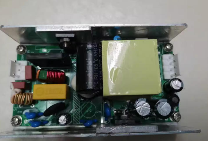 DC-DC car power supply PCBA internal view for 60-160V to 28V power conversion