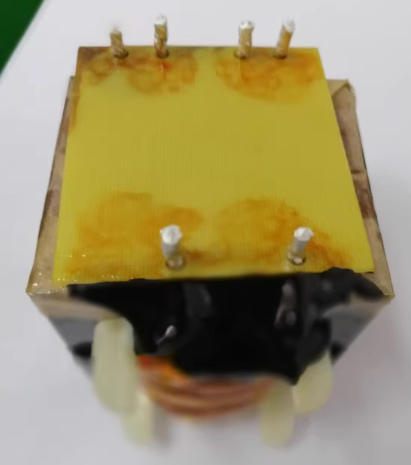 EE65 dual core transformer front view for photovoltaic inverter systems