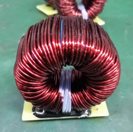 High power three phase toroidal inductor differential and common mode choke thick wire winding