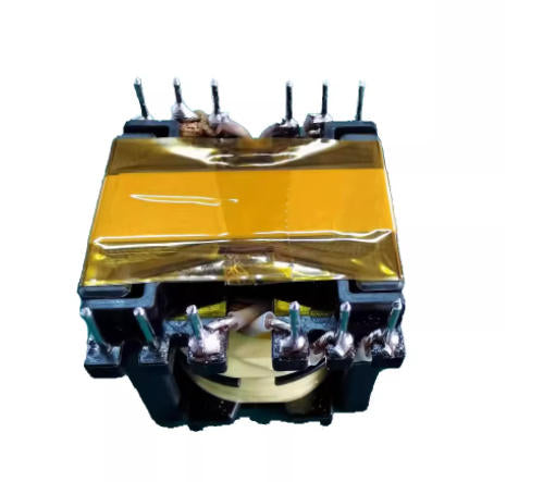 PQ3535 dual-slot transformer side view for LLC resonant applications